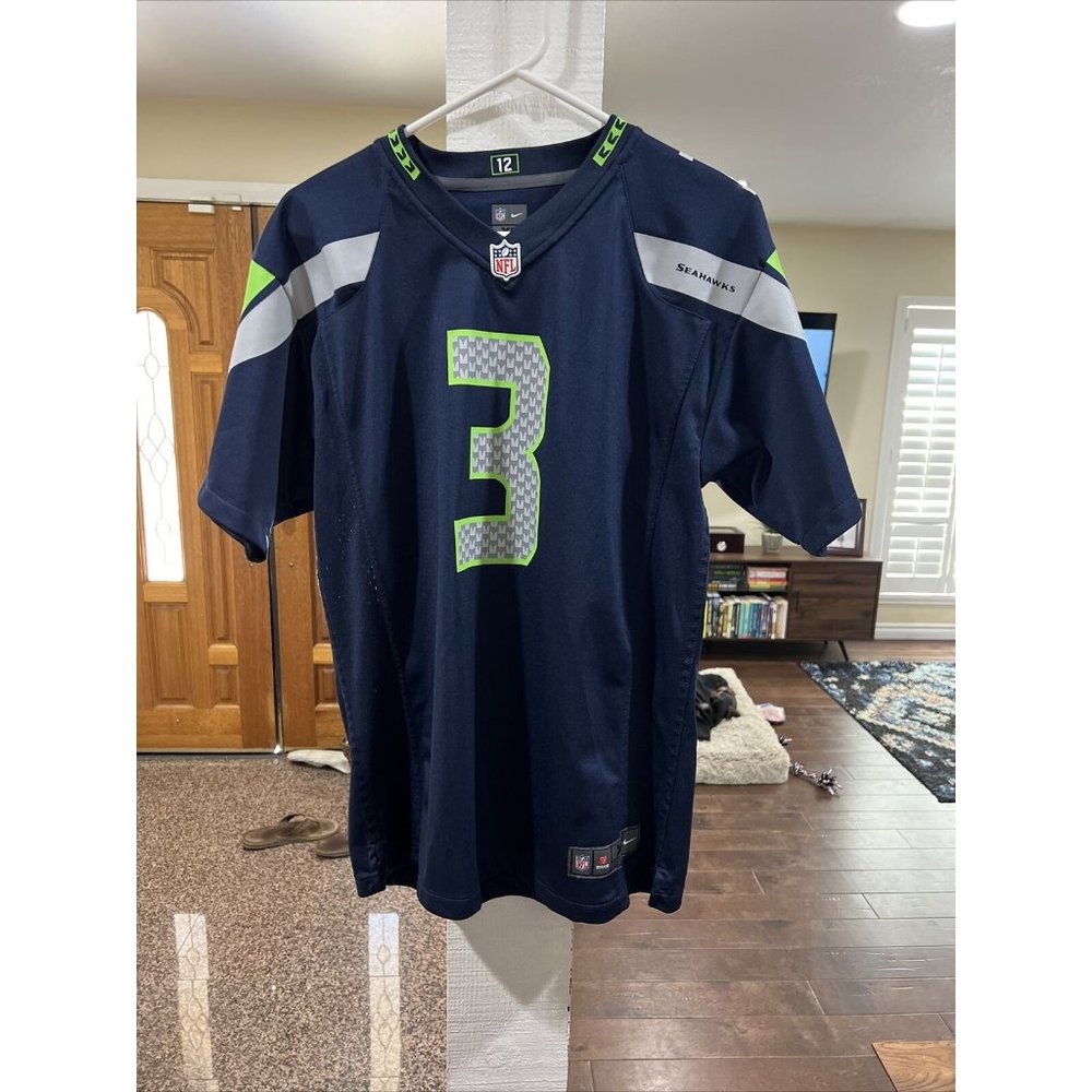 Nike On Field Russell Wilson #3 Seattle Seahawks NFL Football Jersey YOUTH XL